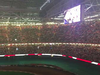 WATCH: Welsh fans display thei...